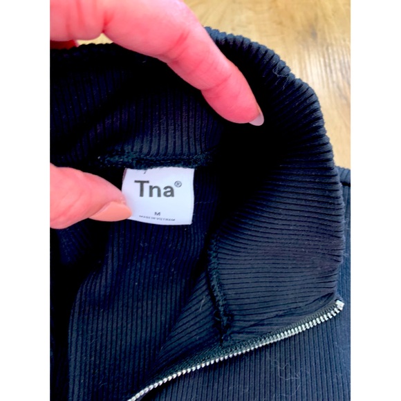 TNA Zip Neck Ribbed Tee - Picture 2 of 3